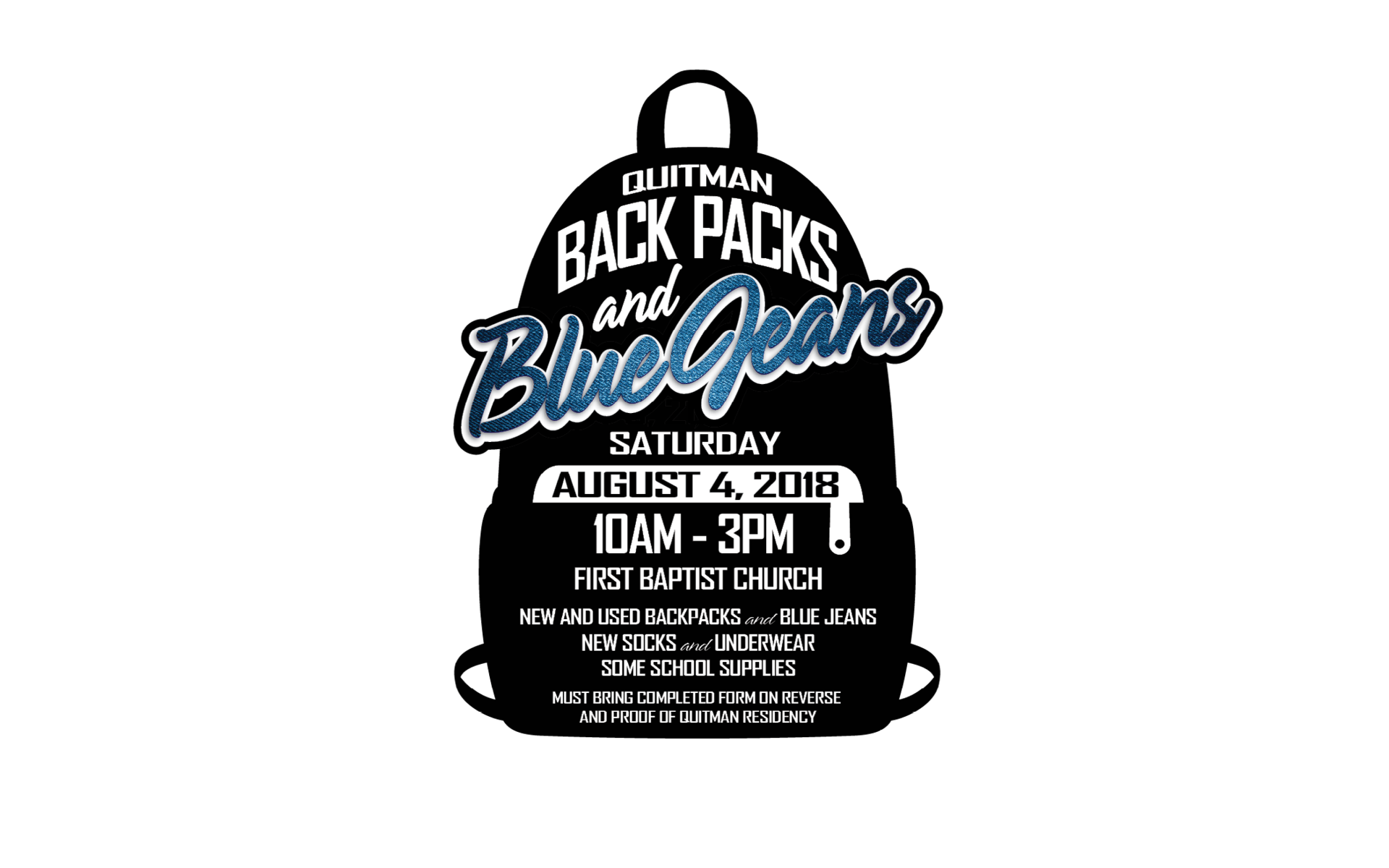 BACK PACKS AND BLUE JEANS FLIER