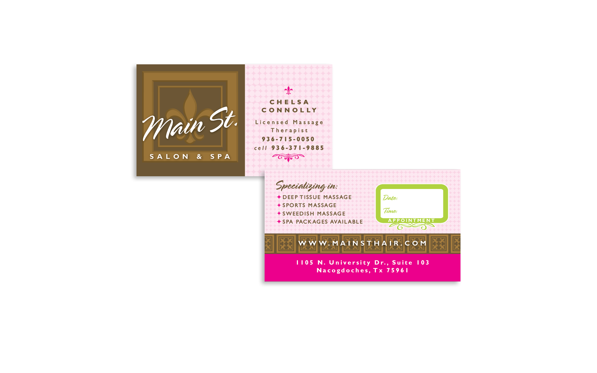 MAIN ST. SALON & SPA BUSINESS CARD
