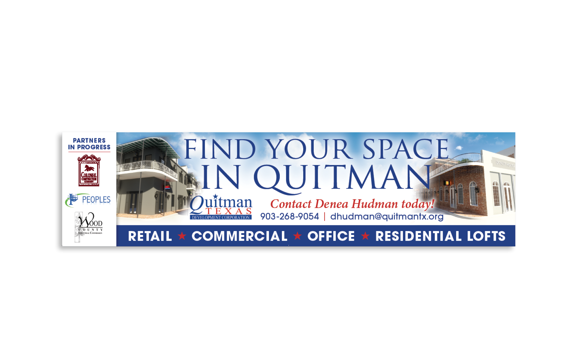 QUITMAN DEVELOPMENT BANNER