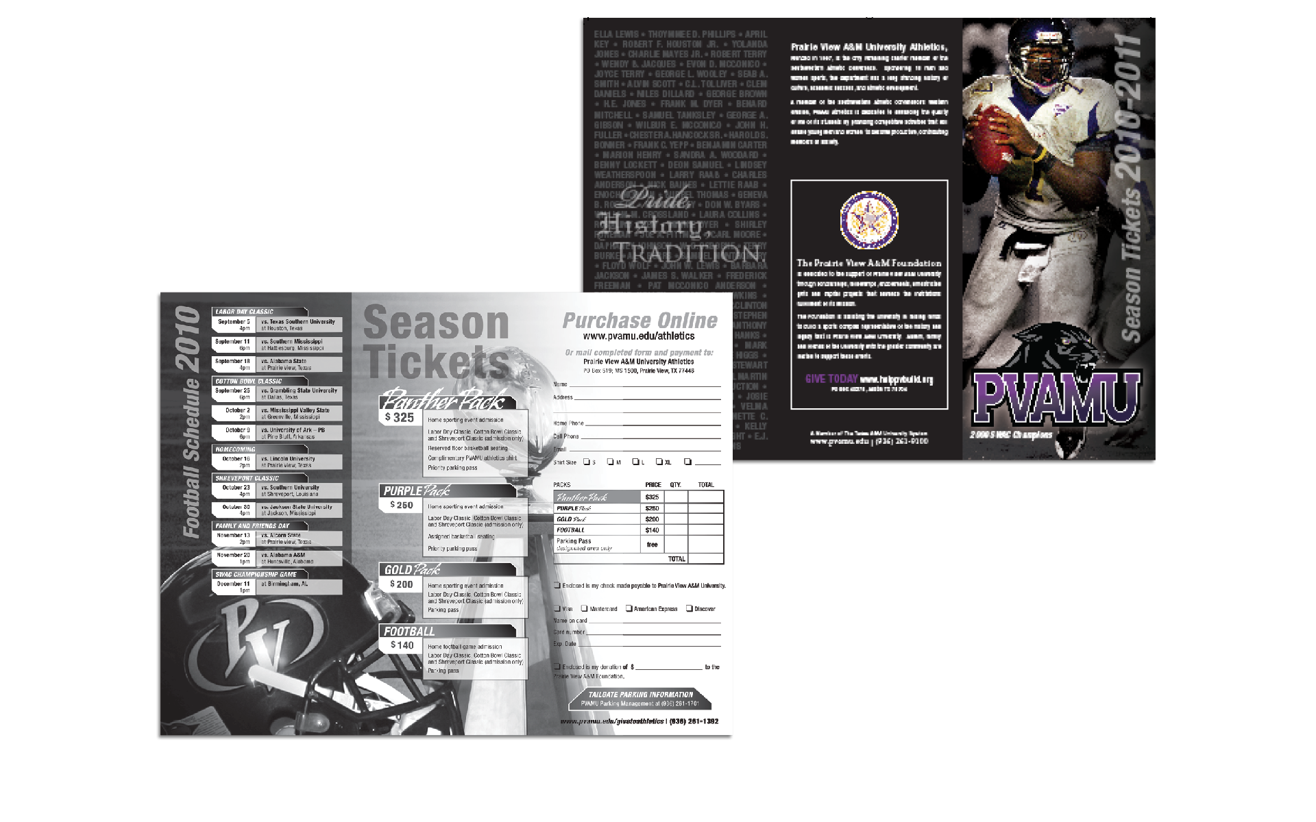 PVAMU SEASON TICKET BROCHURE pvamu.edu